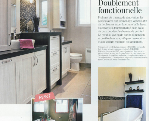 Parution FEXA, Je décore Hors Série Salles de bains Avant Après, deco salle de bain, amenagement salle de bain, rangement salle de bain, rénovation salle de bain