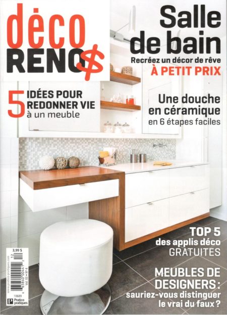 Parution FEXA, Déco Réno Salle de bain Vol.3. no 4 p.34-35, deco salle de bain.